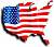 USA Map Flag